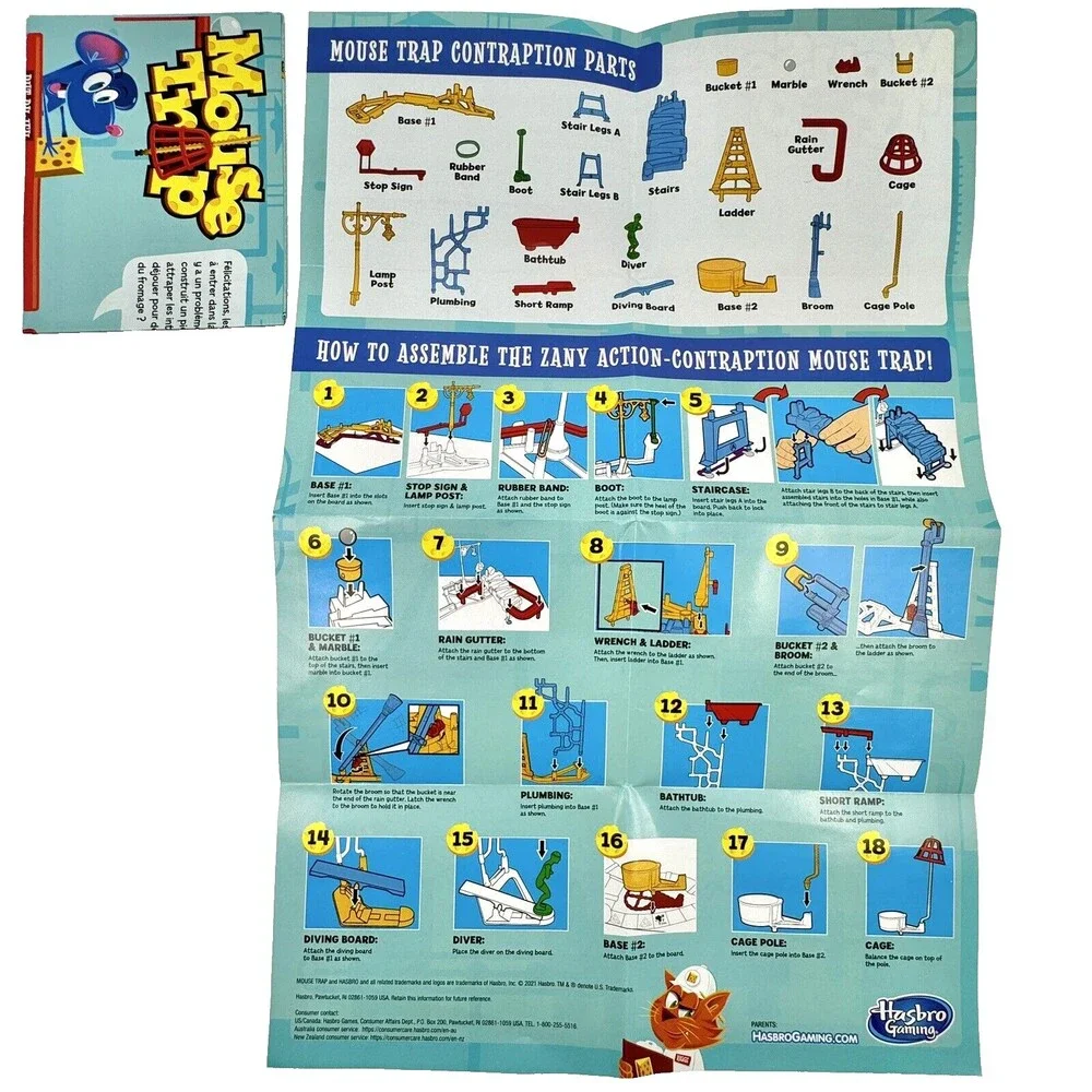 Mousetrap Mouse Trap Board Game Kids Family Complete Christmas Birthday Goldberg - Picture 9 of 12
